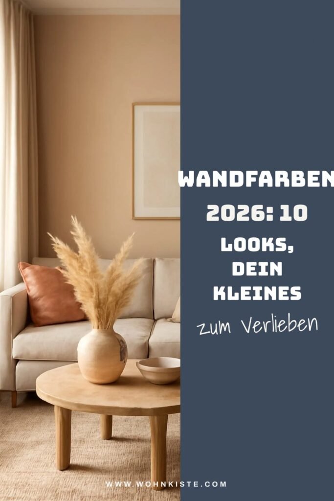 Wandfarben 2026: 10 Looks, die dein kleines Wohnzimmer vergrößern