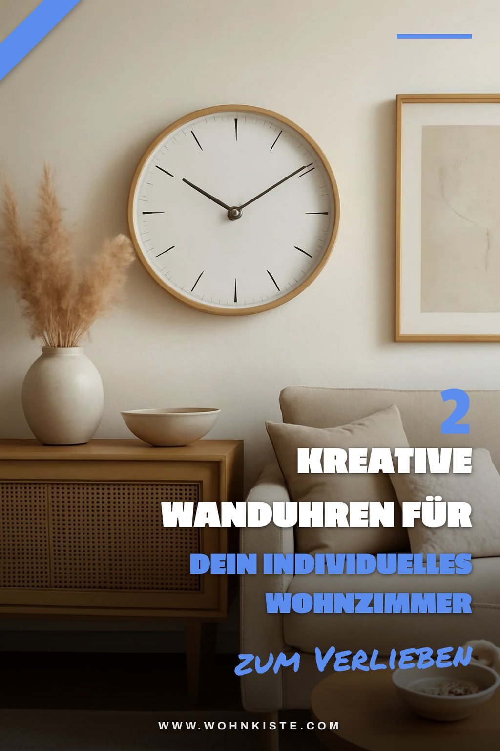 Kreative Wanduhren für individuelle Wohnzimmer
