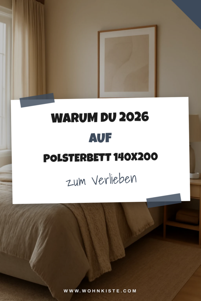 Warum du 2026 auf ein Polsterbett 140x200 setzen solltest