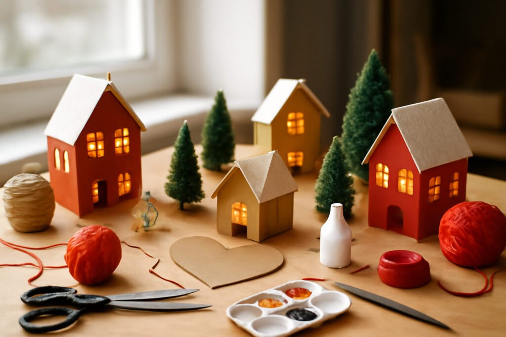 10 Weihnachtsdorf selber aufbauen Ideen zum Nachmachen