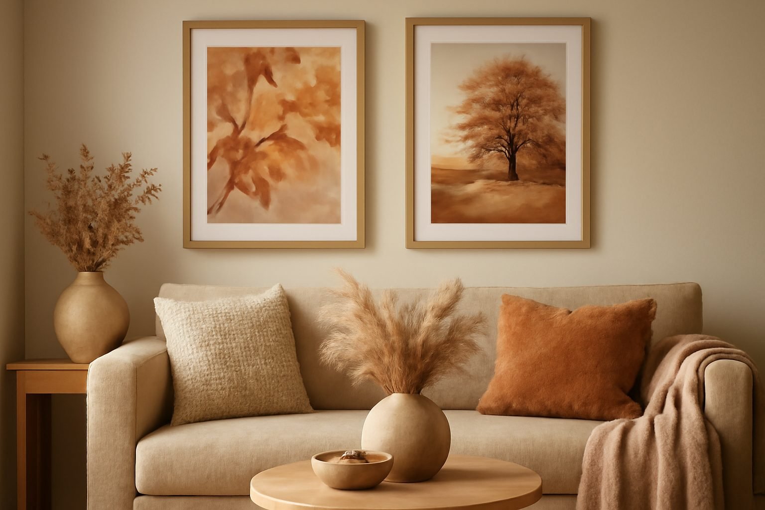 15 Herbstliche Wandbilder Wohnzimmer Ideen, die inspirieren