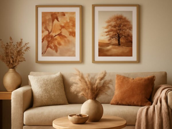 15 Herbstliche Wandbilder Wohnzimmer Ideen, die inspirieren