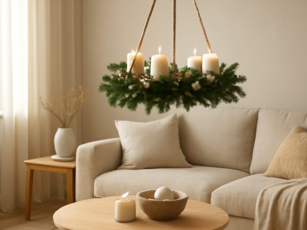 Adventskranz Holz Hängend — 17 einfache Varianten