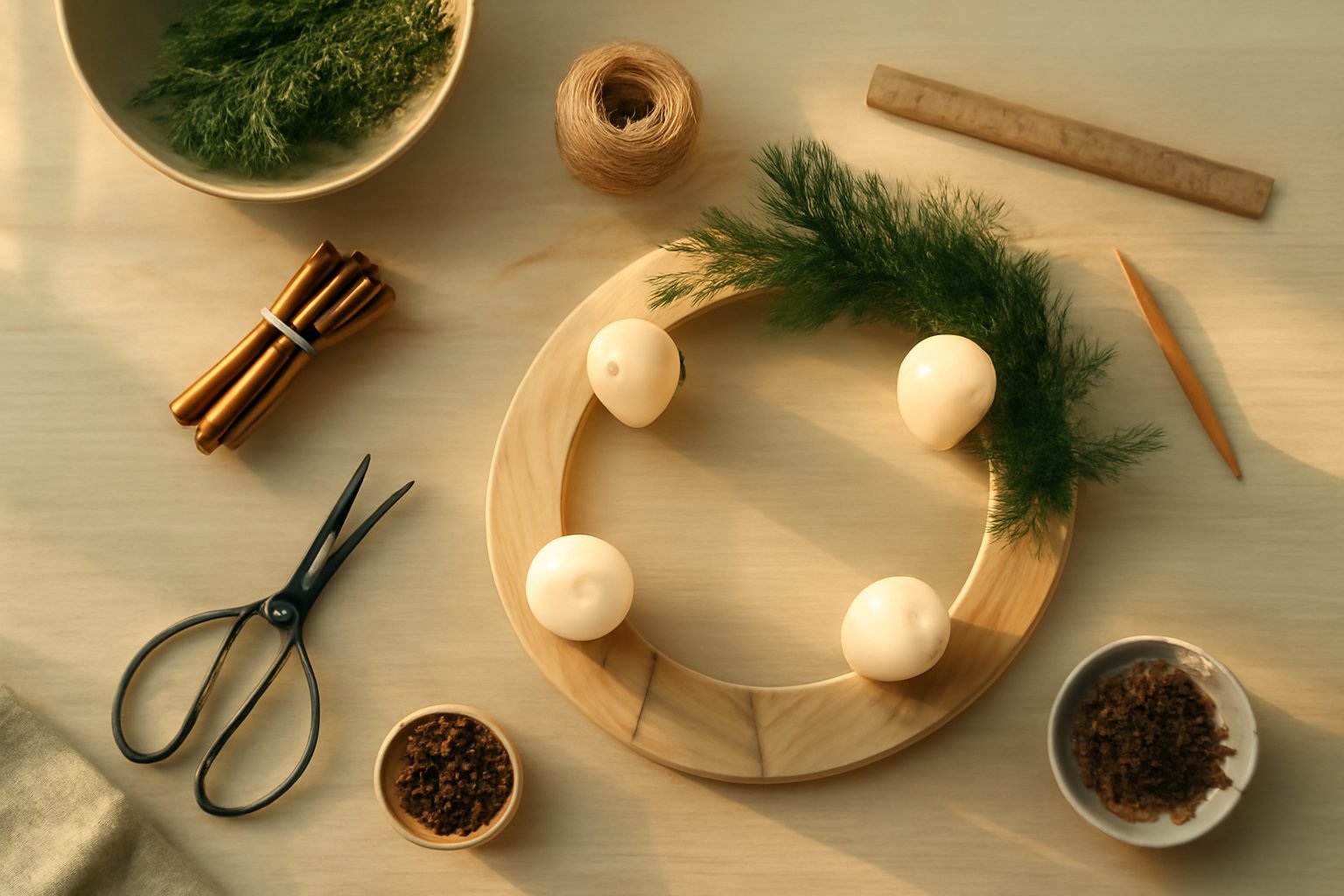 Adventskranz Holz selber machen: 6 Schritte zum Ergebnis