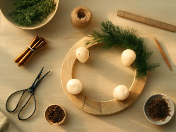 Adventskranz Holz selber machen: 6 Schritte zum Ergebnis