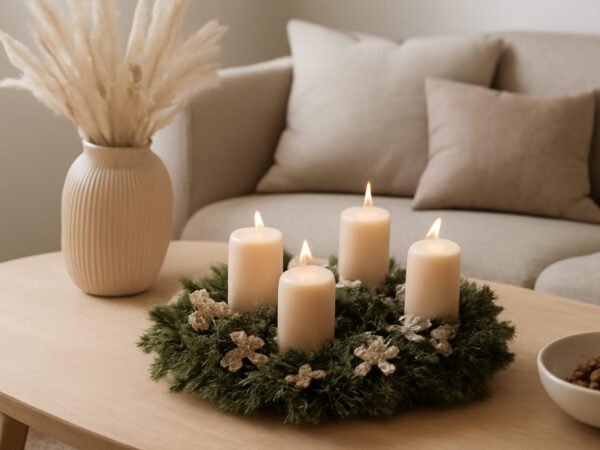 Adventskranz Holzstamm — 9 einfache Varianten