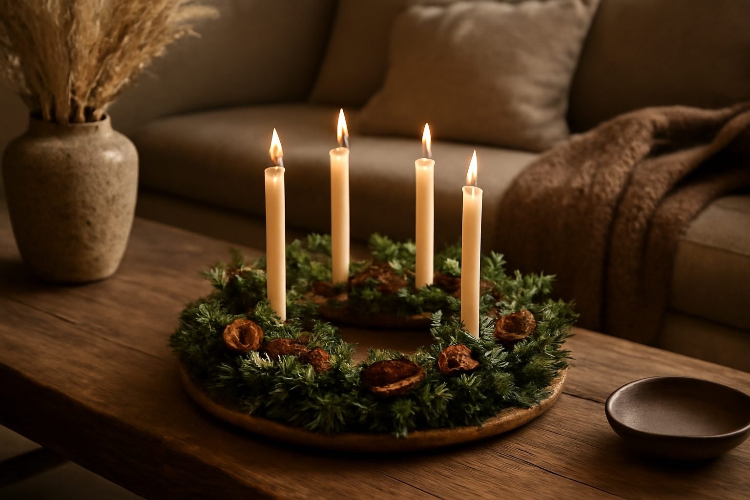 Adventskranz modern echt in 6 Schritten