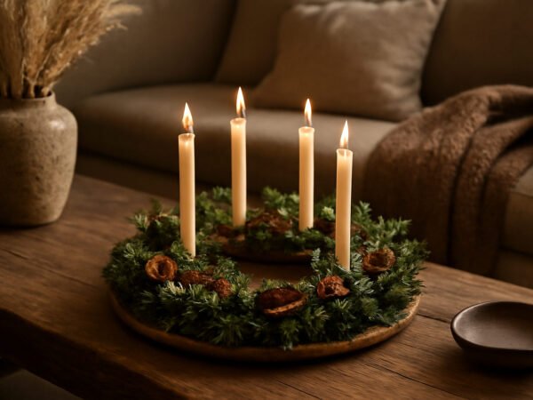 Adventskranz modern echt in 6 Schritten