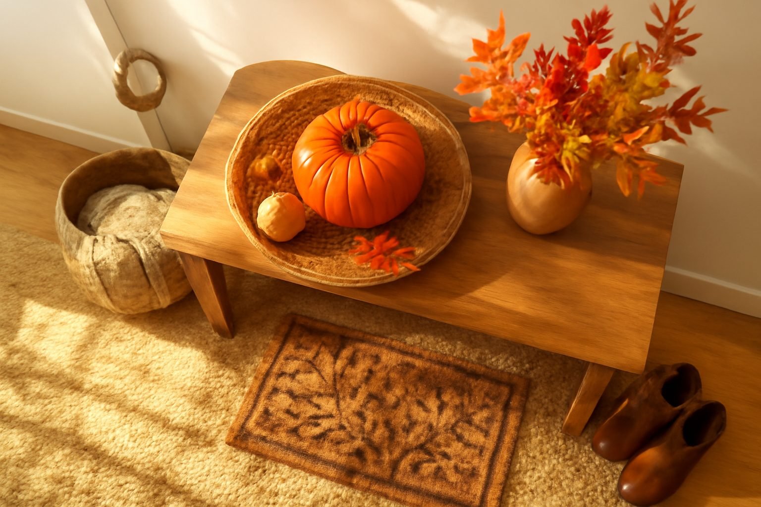 Eingangsbereich dekorieren Herbst — so geht es richtig