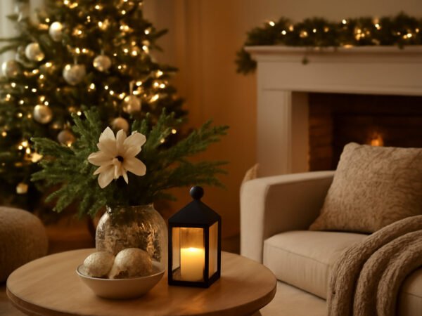 Gemütliches Wohnzimmer Weihnachten — 15 einfache Varianten