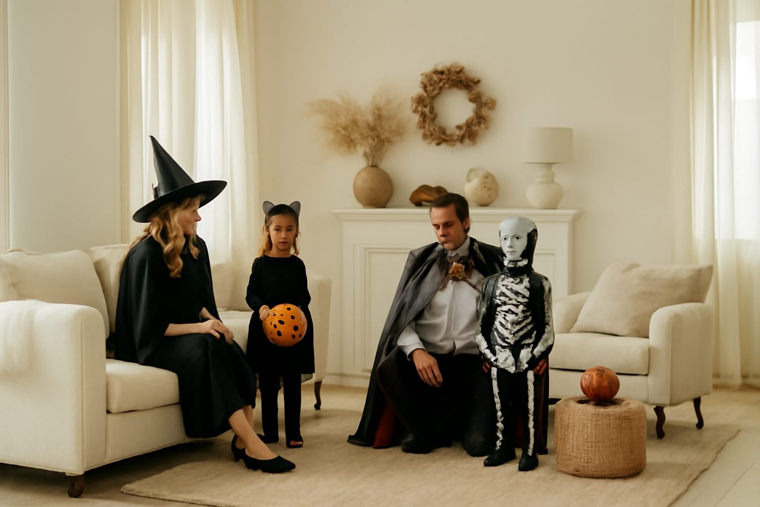 Halloween Kostüm Familie selber machen ohne Vorkenntnisse