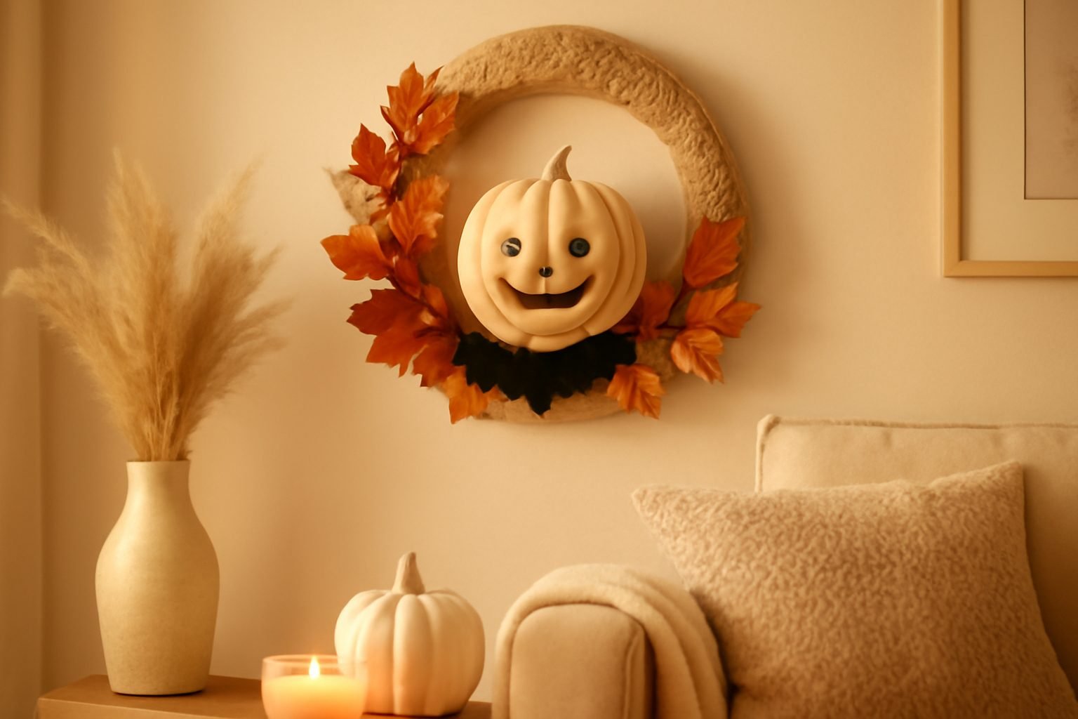 Halloween Wanddeko selber basteln ohne Vorkenntnisse