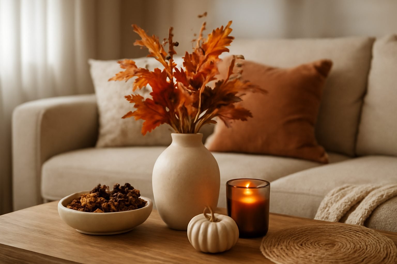 Herbstdeko Ideen mit Naturmaterialien