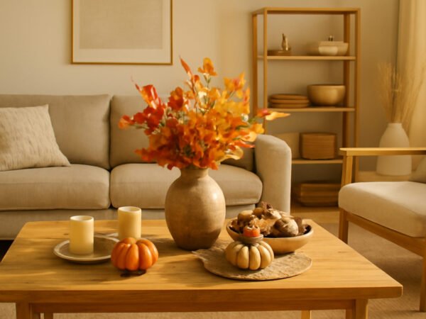 Herbstdeko Wohnzimmertisch ohne Vorkenntnisse