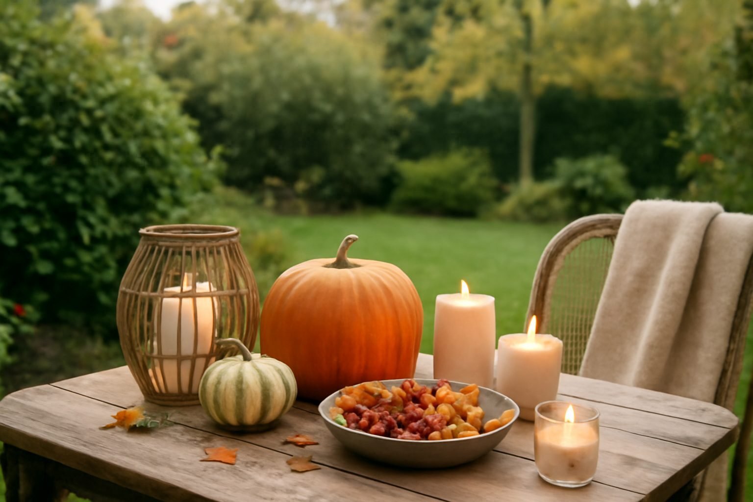 Gemütliche Beleuchtung für den Herbstabend