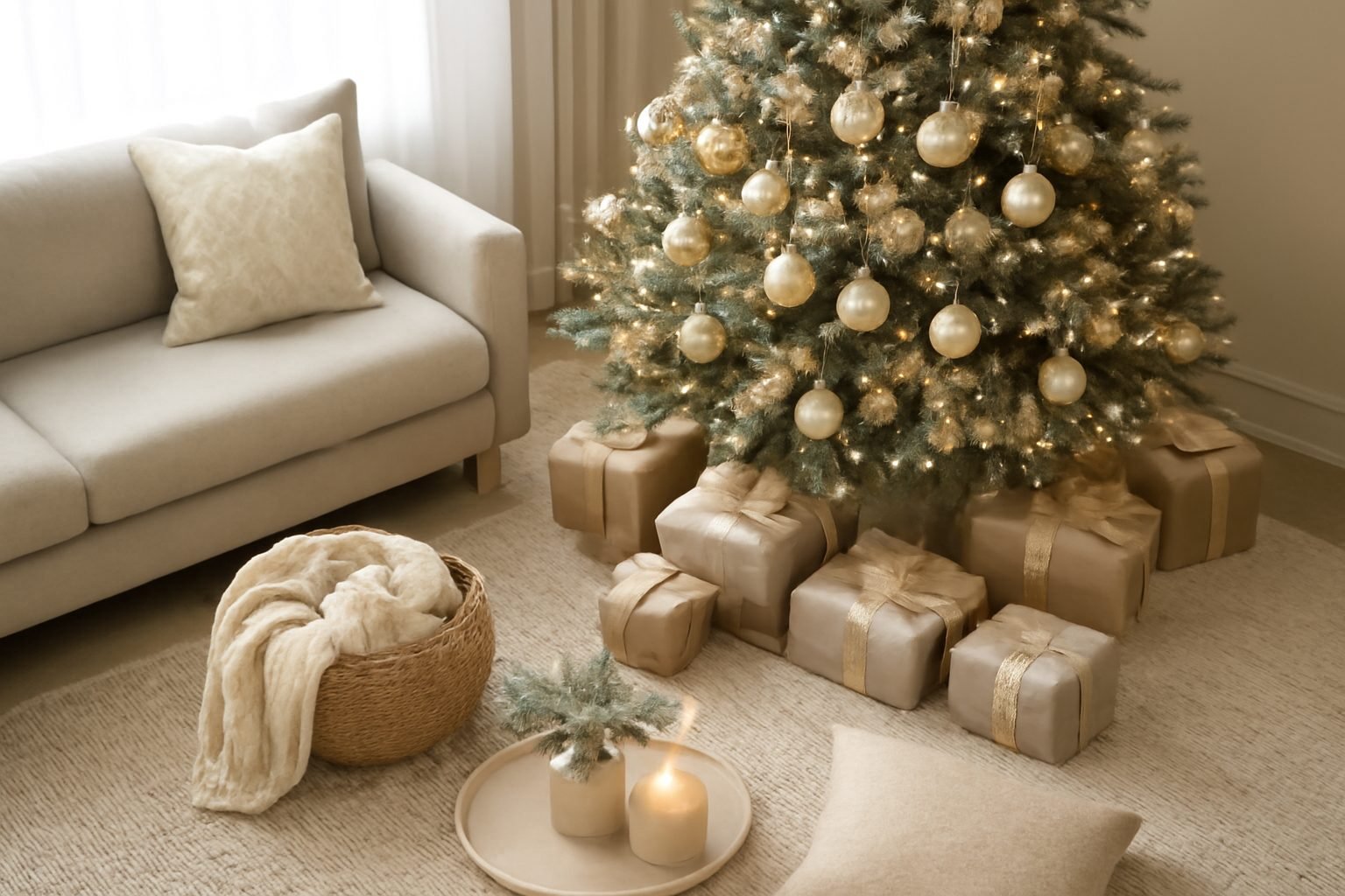 Luxus Weihnachtsbaum Geschmückt: vorher und nachher