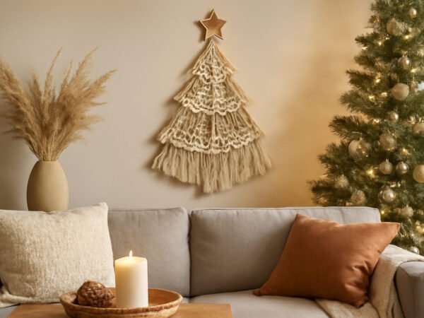 Makramee Weihnachtsdeko für kleine Wohnungen in 6 Schritten