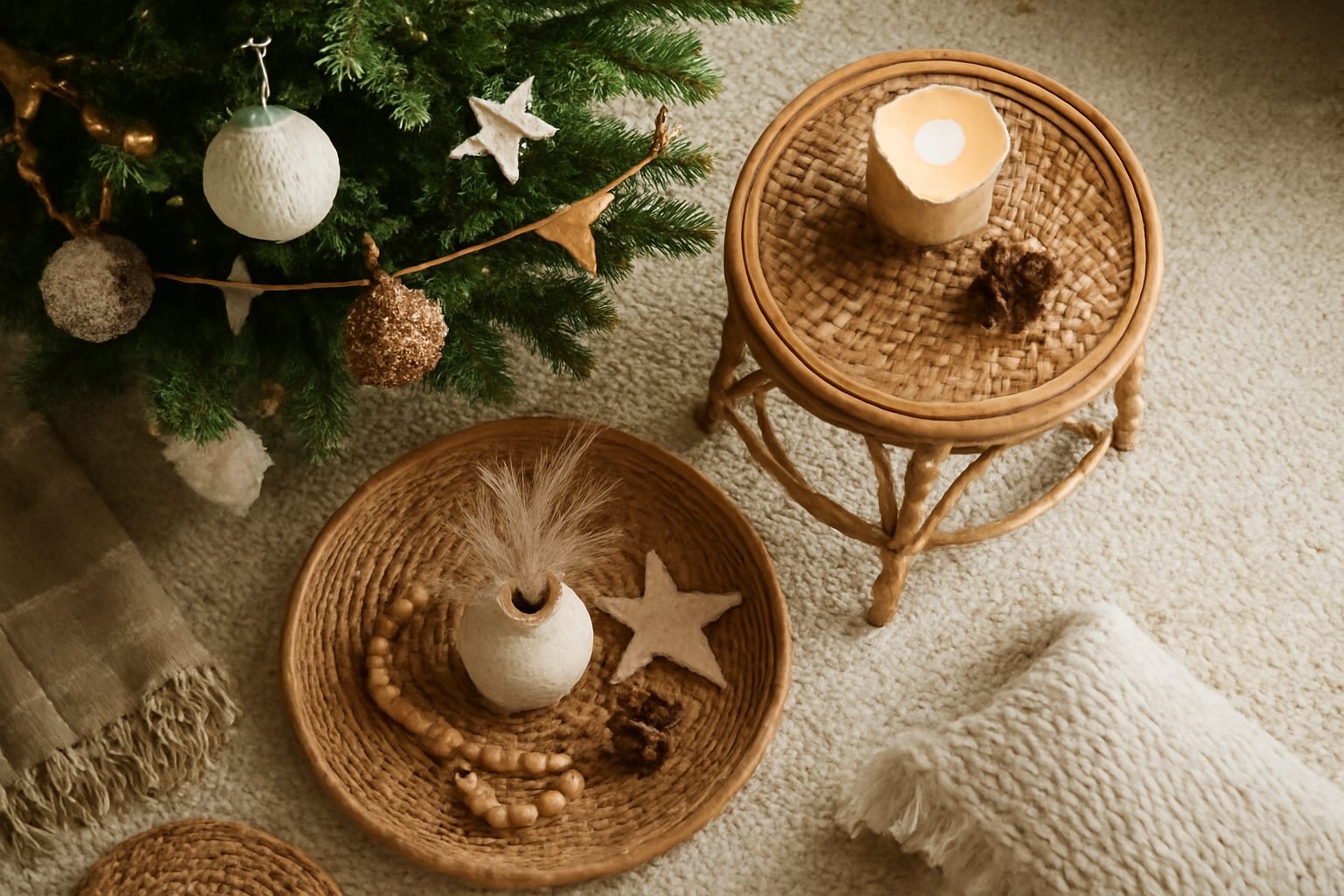 Makramee Weihnachtsdeko im Boho Stil in 6 Schritten