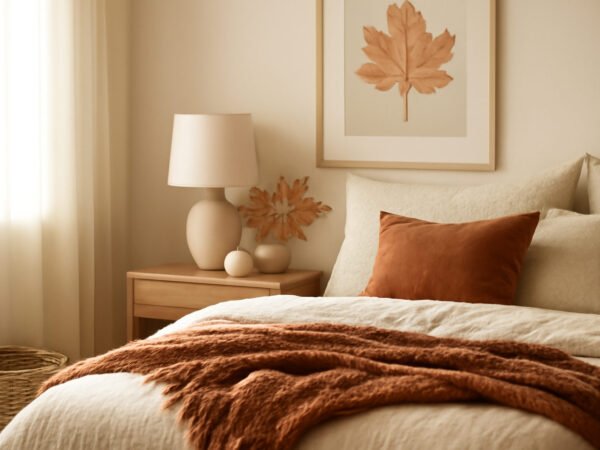 Schlafzimmer gemütlich machen Herbst — 15 einfache Varianten