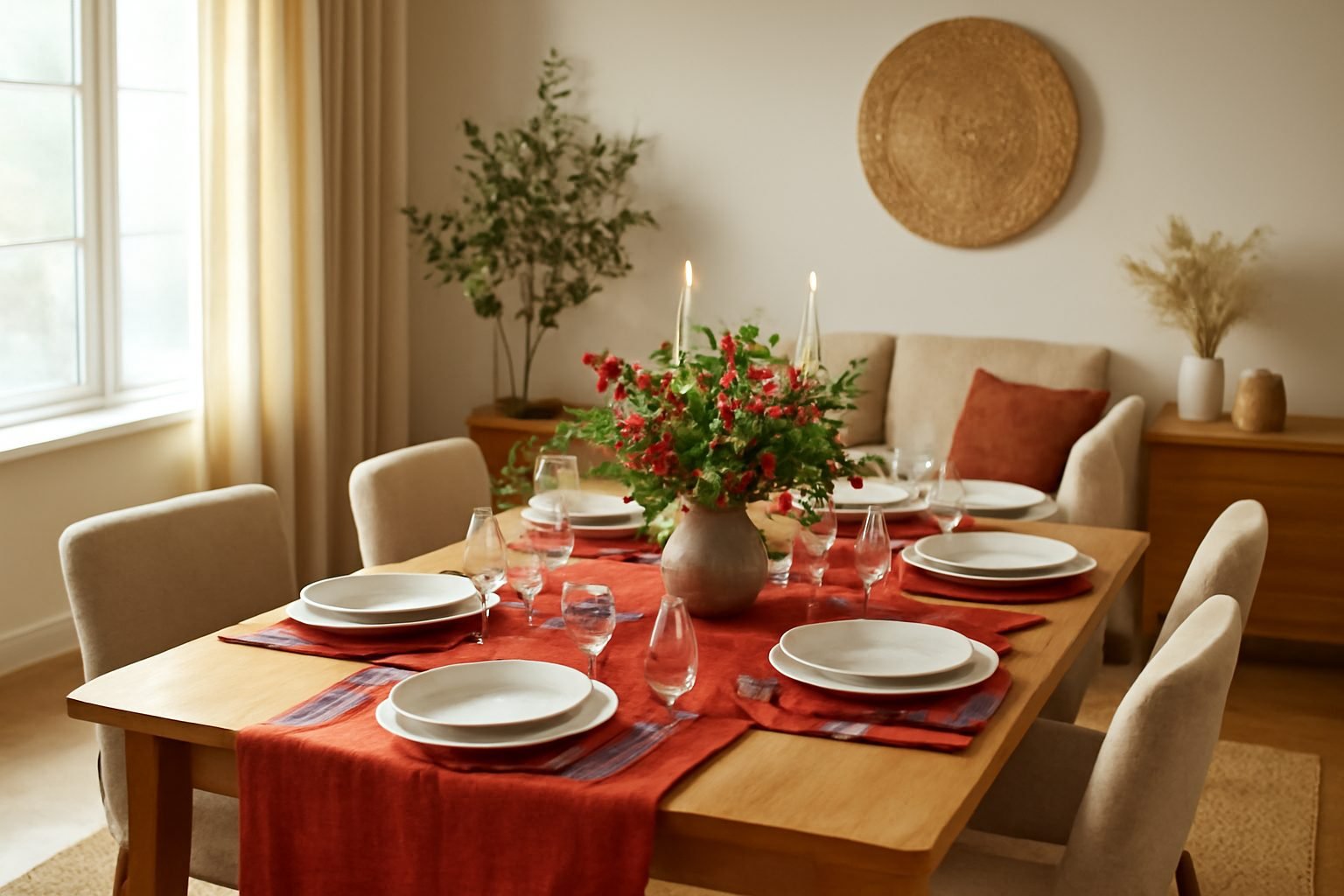 Silvester Tafel Festlich Eindecken: vorher und nachher