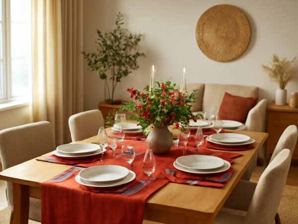 Silvester Tafel Festlich Eindecken: vorher und nachher