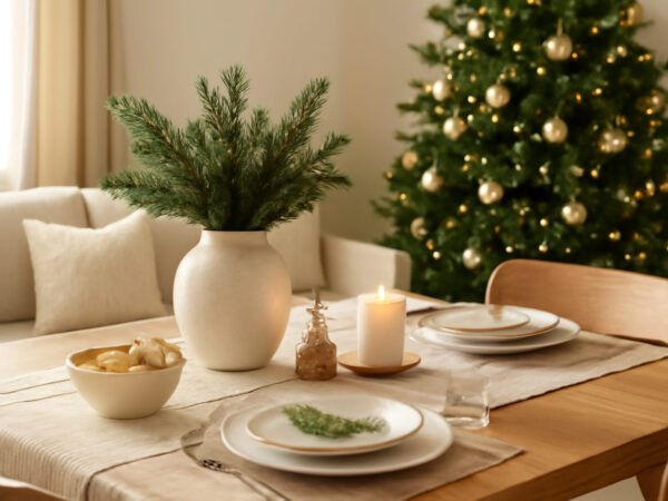 Tischdeko Weihnachten modern ohne teure Anschaffung