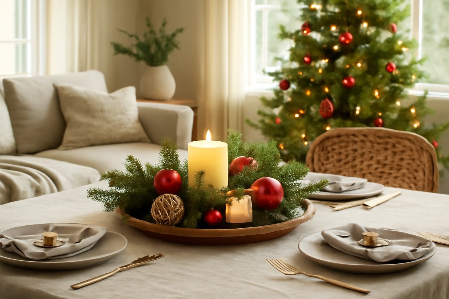 Tischdeko Weihnachten Mustertische — 15 einfache Varianten