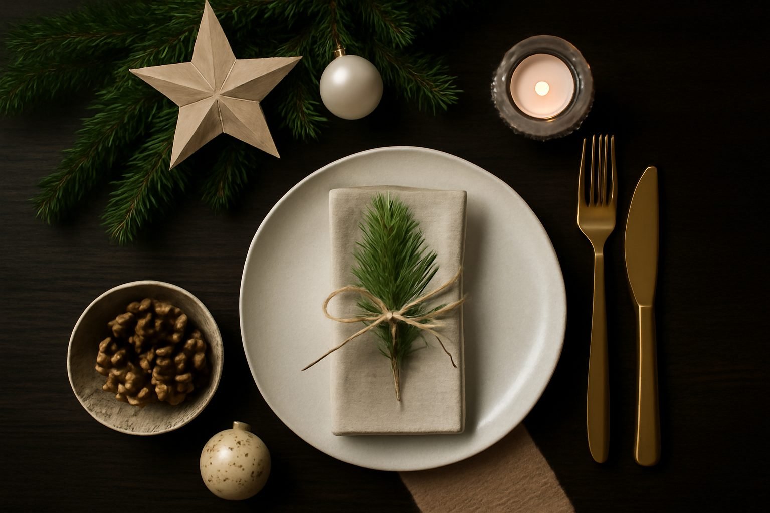 Weihnachtliche Tischdeko — günstig statt teuer