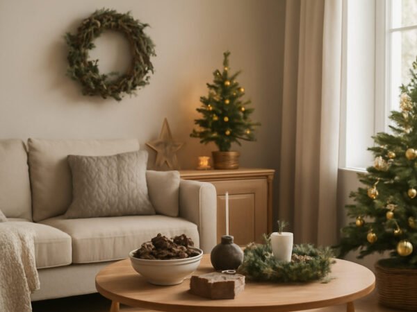 Weihnachtsdeko Ideen Adventsgesteck Adventskranz selber basteln