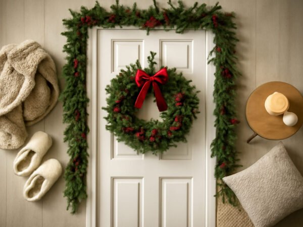 Weihnachtsdeko Ideen für die Haustür — 16 einfache Varianten