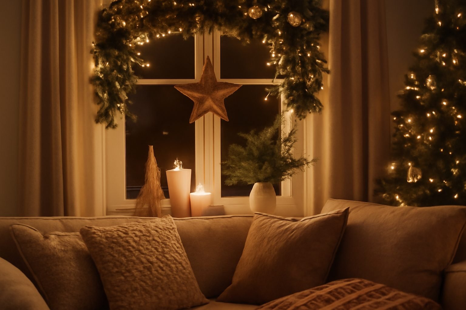 Weihnachtsdeko Ideen fürs Fenster — 12 einfache Varianten