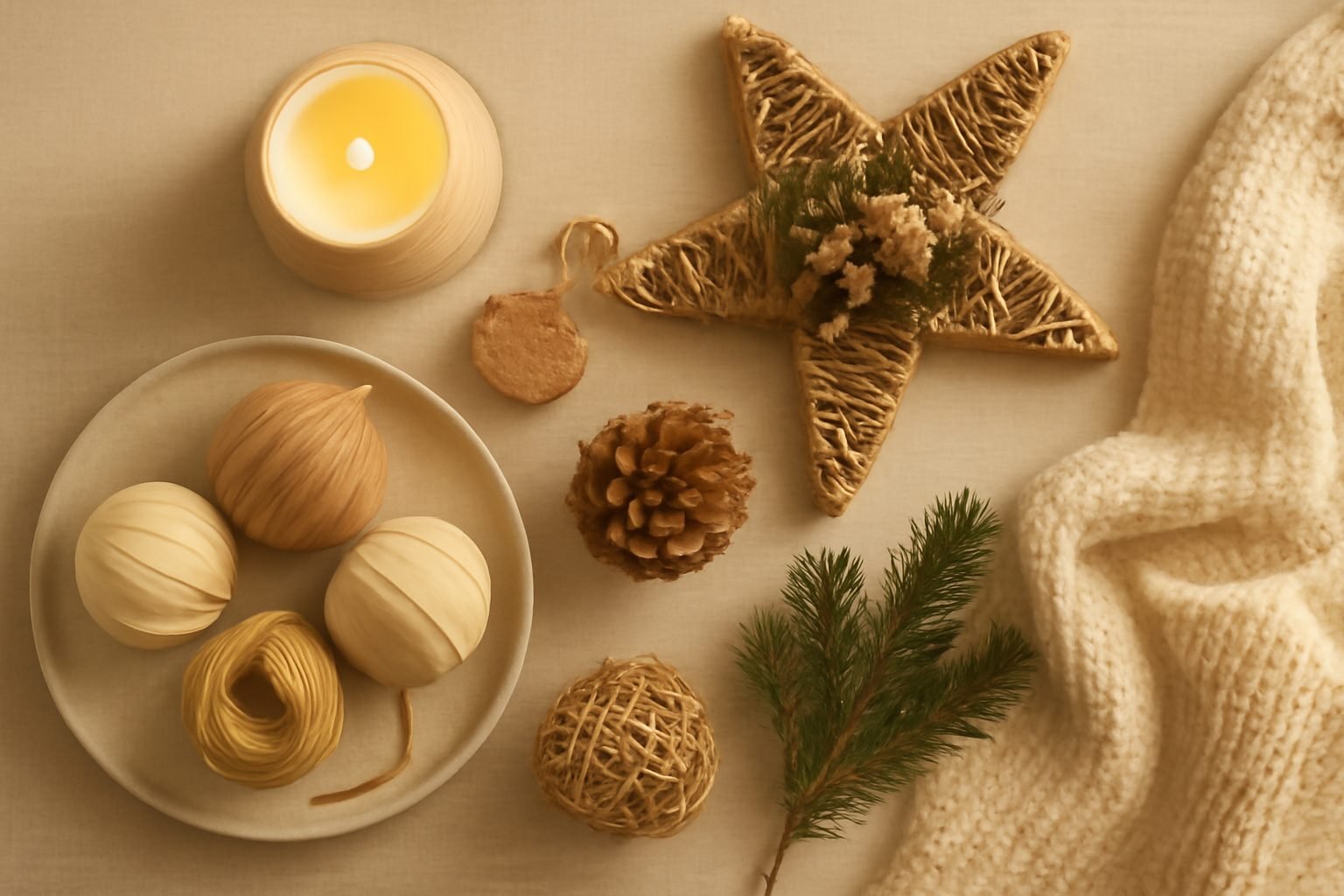 Weihnachtsdeko Ideen mit Naturmaterialien