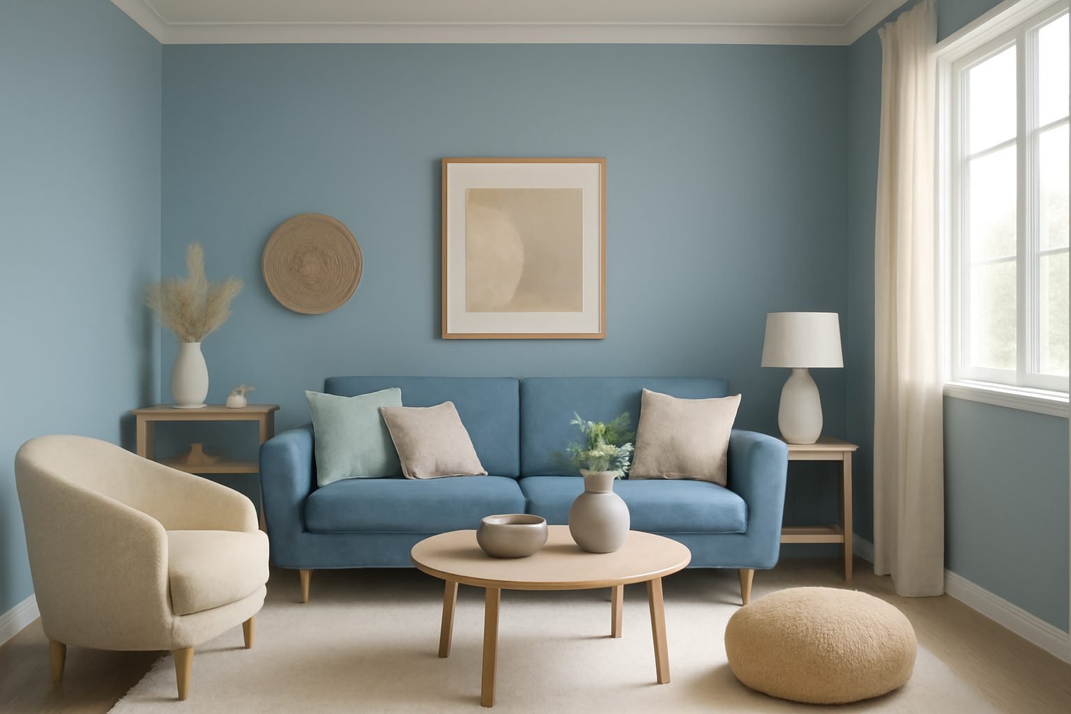 Wohnzimmer Ideen blau — 14 einfache Varianten