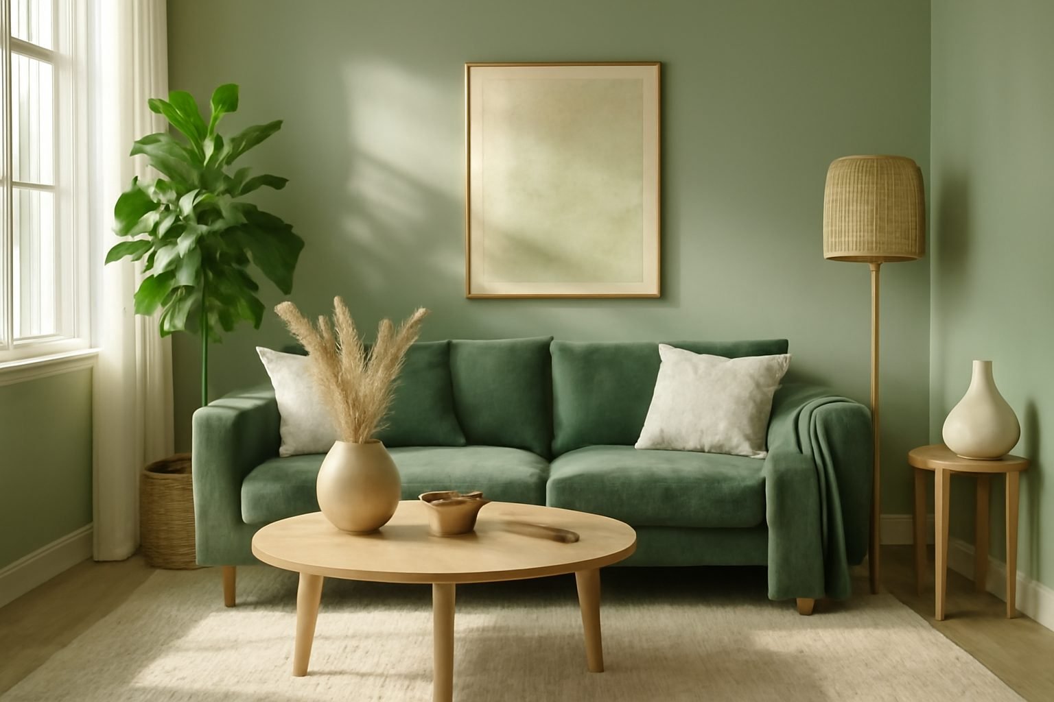 Wohnzimmer Ideen grün — 11 einfache Varianten