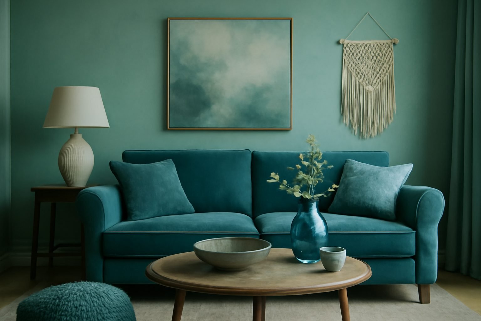 Wohnzimmer Ideen in Petrol — 31 einfache Varianten