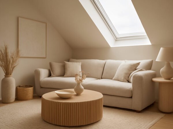 Wohnzimmer Ideen mit Dachschräge — 20 einfache Varianten