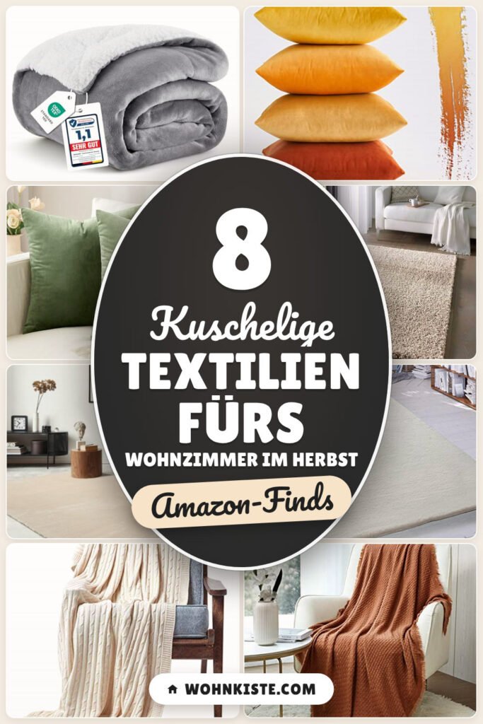 Kuschelige Textilien fürs Wohnzimmer im Herbst: 8 Amazon-Finds