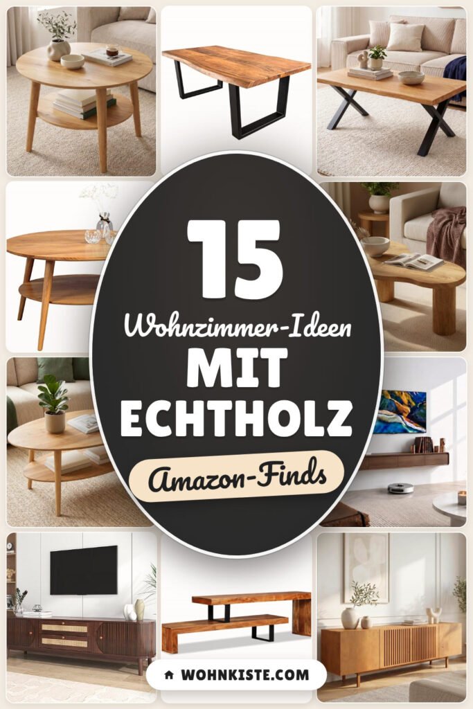 Wohnzimmer-Ideen mit Echtholz: 15 Amazon-Finds, warm und zeitlos