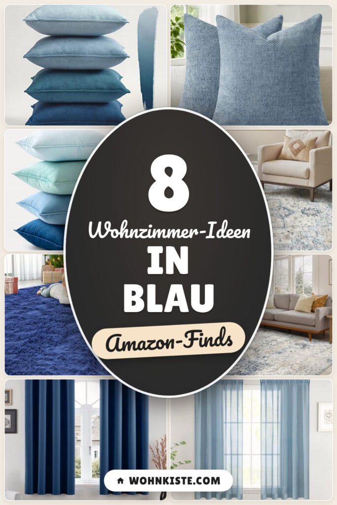 Wohnzimmer-Ideen in Blau: 8 Amazon-Finds, ruhig & frisch