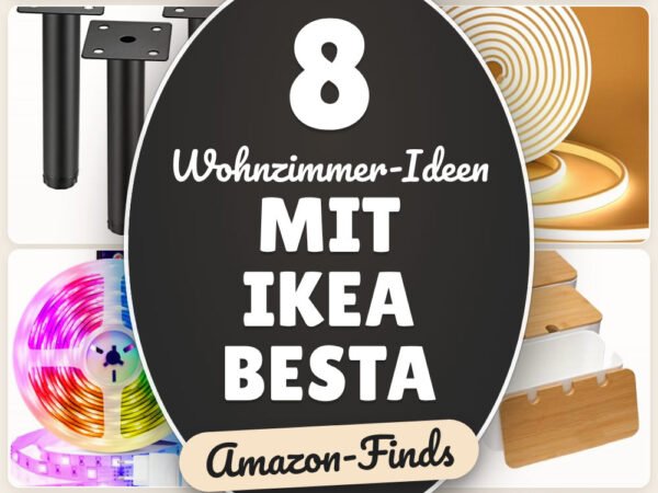 Wohnzimmer-Ideen mit IKEA Besta: 8 Amazon-Finds, smart verstauen