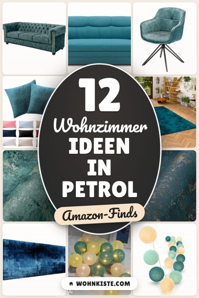 Wohnzimmer Ideen in Petrol: 12 Amazon-Finds, gemütlich & modern