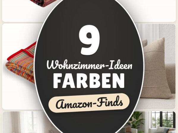 Wohnzimmer-Ideen Farben: 9 Amazon-Finds, harmonische Akzente