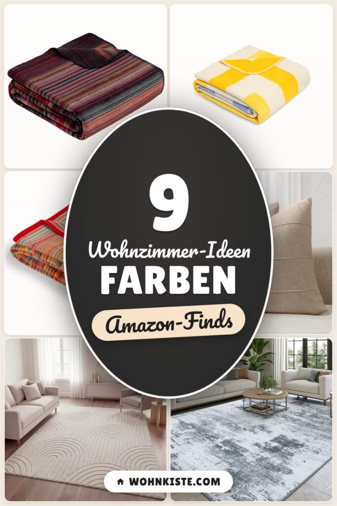 Wohnzimmer-Ideen Farben: 9 Amazon-Finds, harmonische Akzente