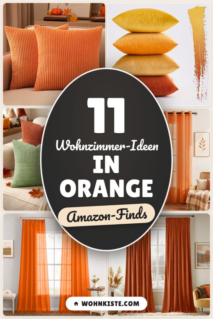 Wohnzimmer-Ideen in Orange: 11 Amazon-Finds, warme Akzente setzen