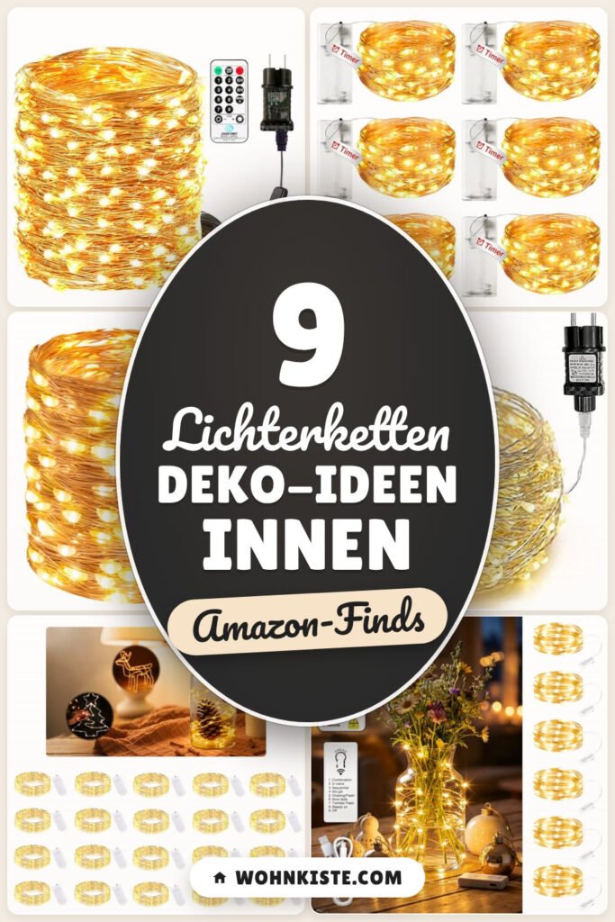 Lichterketten Deko-Ideen innen: 9 Amazon-Finds, warmes Wohngefühl