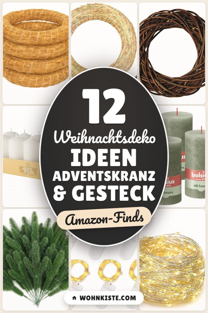 Weihnachtsdeko Ideen Adventskranz & Gesteck: 12 Amazon-Finds, DIY