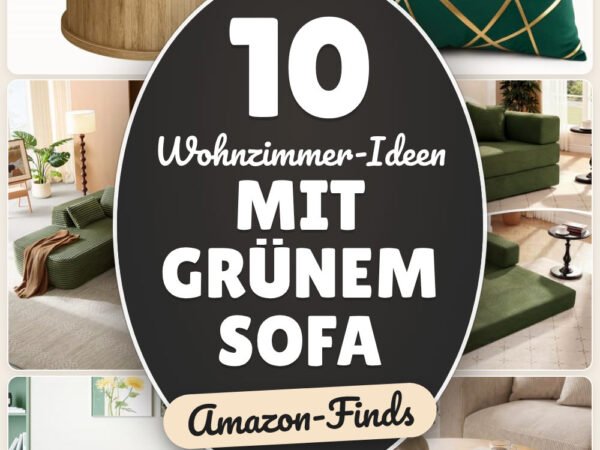 Wohnzimmer-Ideen mit grünem Sofa: 10 Amazon-Finds, stimmig