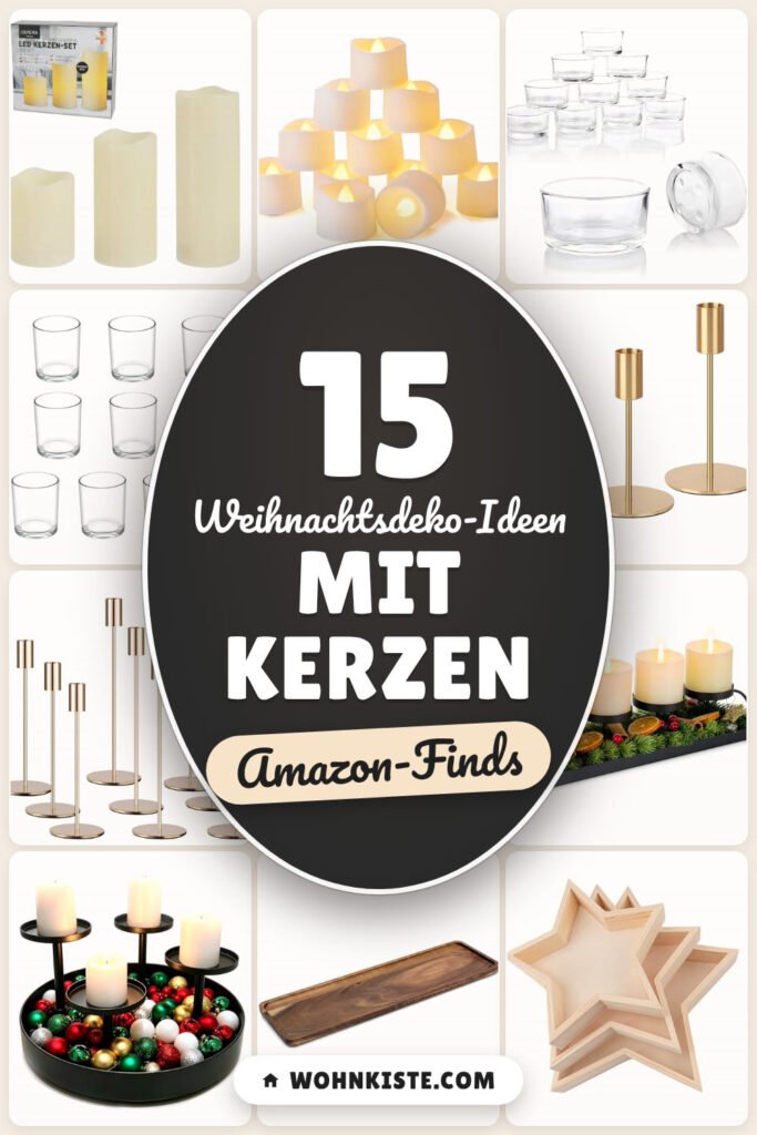 Weihnachtsdeko-Ideen mit Kerzen: 15 Amazon-Finds, warmes Licht sofort