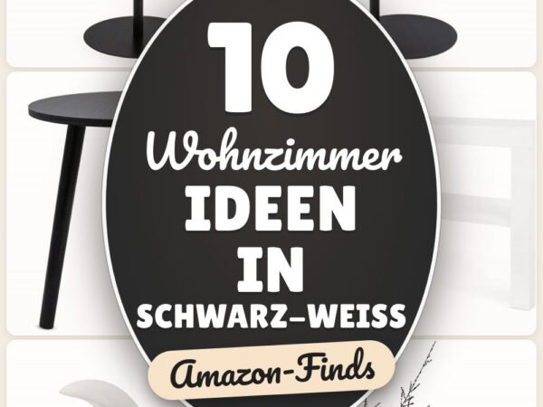 Wohnzimmer Ideen in Schwarz-Weiß: 10 Amazon-Finds, klare Linien