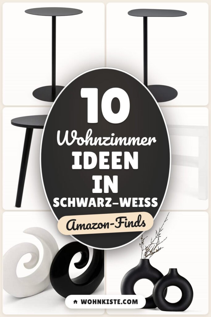 Wohnzimmer Ideen in Schwarz-Weiß: 10 Amazon-Finds, klare Linien